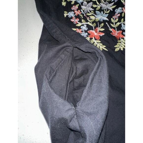 Free People Fleur Du Jour Mini Dress Floral Embroidered Pockets Boho Hippie Sz S - Picture 8 of 11